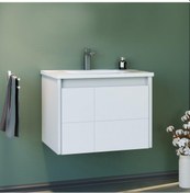 Resim Orka Likya 65 Cm Mdf Mat Beyaz Banyo Dolabı Alt Modül Ve Lavabo Beyaz 