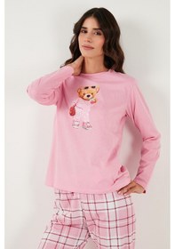 Resim Lela Bayan Pijama Takımı 65723314 Pembe Pembe 