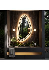 Resim Evonna Günışığı Lazer Kumlamalı Lavabo & Banyo Aynası Dokunmatik Sensörlü 120 X 60 Cm 