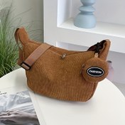 Resim 1 adet Şık ve Tek Renkli Naylon Omuz Çantası Kadınlar Için, Moda Kore Tarzı Casual Omuz Çantası Zip Kapatma, Polyester Astarlı, Kenar Yağ Bitirme 