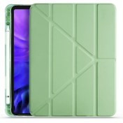 Resim Pilanix Apple Ipad 12.9 2020 Için Kalemlikli Standlı Arkası Silikon Trifolding Kılıf 