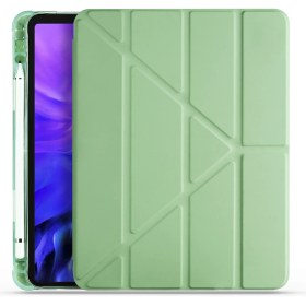 Resim Pilanix Apple Ipad 12.9 2020 Için Kalemlikli Standlı Arkası Silikon Trifolding Kılıf 
