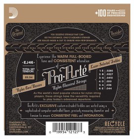 Resim D'Addario EJ46-3D Pro-Arte Nylon Hard Tension Klasik Gitar Teli (3'lü Paket) 