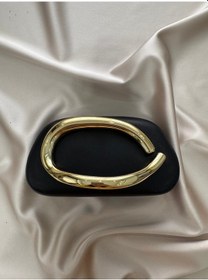 Resim Öznora Babil Model Siyah Deri Abiye El Ve Omuz Çantası Std 