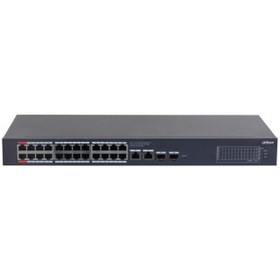 Resim DAHUA CS4228-24GT-375, 24Port, Gigabit, PoE 375W, 2 Port Uplink, 2 Port SFP Gigabit Combo, Cloud Yönetilebilir, Switch 