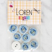 Resim Loren Crafts 8'li Balık Düğme - 1160 