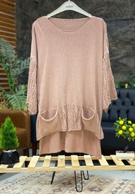 Resim sahnemoda Kol Ve Eteği Ajurlu Cepli Merserize Bluz 