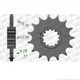 Resim HONDA CBR 650R/CBR 650F/ CB 650R KAUÇUK ÖN DİŞLİ #525 