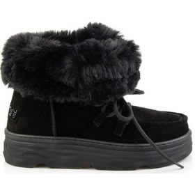 Resim Siyah Hakiki Deri Kadın Bot & Bootie K02748100802 Siyah 