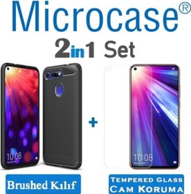Resim Huawei Honor View 20 Brushed Silikon Kilif + Cam (Seçiniz) 318242024 - Seçenek / Cam Koruma-Tempered Glass Istemiyorum 