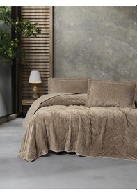 Resim Cotton Box Softnest Çift Kişilik Yatak Örtüsü Boleta Bej Bej 