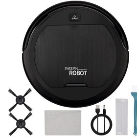 Resim Suntek 3'ü 1 Arada Robot Süpürge Düşük Gürültülü Siyah Siyah 