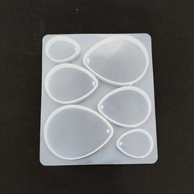 Resim Epoksi Silikon Kalıp Çoklu Anahtarlık Damla Model Delikli Kolye Küpe Kalıbı 