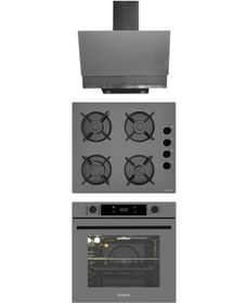 Resim Alveus Master Gri Cam Ankastre Set(3000-GLS640-MFA627) 