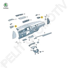 Resim Superb Octavia Ön Sol Havalandırma 3V0819701D (2015-2023) 
