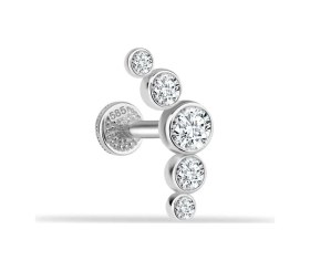 Resim Cherry By Özkonak 5 Taşlı Tragus Piercing Sarı 
