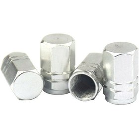 Resim Wezone Alüminyum Lastik Valf Kapağı, Su Geçirmez O-ring, Araba Suv Bisiklet Uyumlu, Çok Renkli, Toz Ve Korozyon Koruma Gümüş 