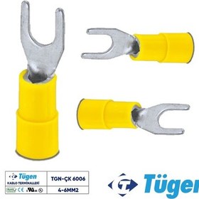 Resim Tügen 4-6mm2 M6 Çatal Kablo Ucu 1 Kutu 100 Adet 