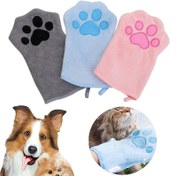 Resim PAWSTRIP Hızlı Kuruyan Emici Köpek ve Kedi Banyo Eldivenleri Pati İzli Tasarım - Küçük/Orta Boy Köpekler & Kediler için Eldiven Tarzı Bakım Havluları, Yumuşak Dayanıklı Malzeme, Pil Gerekmez (Gri/Mavi/Pembe), Evcil Hayvan Dostu Tasarım | Güvenli Uyumlu Eldivenler, Köpek Tüyleme Malzemeleri 