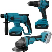 Resim Cat Power 4235 Akülü Vidalama Taşlama Kırıcı Delici Set 4,0 Ah Çift Akülü 