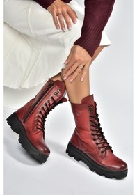 Resim Fox Shoes V999049103 Kırmızı Hakiki Deri Kadın Postal Bot Kırmızı-hakiki Deri 