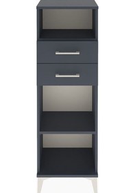 Resim Arges Dolap 2 Raflı 2 Çekmeceli 44x30x134 Antrasit-antrasit Antrasit 