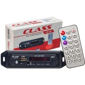 Resim Class Bluetooth-Usb-Sd-Mmc-Aux-Mikrofonlu-Kumandalı Oto Teyp Çevirici Dijital Player USB-402 