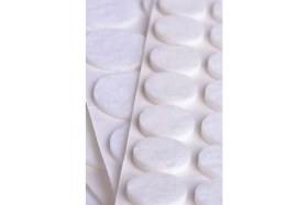 Resim Elysian Yapışkanlı Mobilya Masa Sandalye Parke Zemin Ayak Koruyucu Kaydırmaz Keçesi 28 mm (56'lı Paket) 