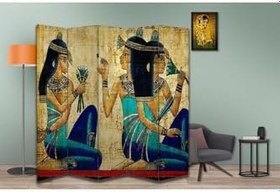 Resim Antik Mısır Temalı Özel Tasarım Paravan Room Divider PRV1300, 180 x 180 
