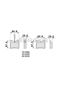 Resim Psa Fren Balatası Arka Fisli V-class 638/2 97 03 Vito 638 97 03 , P406 P605 P607 95 08 - Braxıs Ab0294 