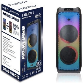 Resim Hepu HP-966 2x10'' Kablosuz 1 El Mikrofon Bluetooth Hoparlör 