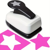 Resim Yıldız Şeklinde Kağıt Delme Seti - 1" & 5/8" Daire Kesiciler, Scrapbooking, Kart Yapımı & Günlük Tutma için Kabartma Aracı 