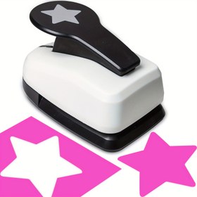 Resim Yıldız Şeklinde Kağıt Delme Seti - 1" & 5/8" Daire Kesiciler, Scrapbooking, Kart Yapımı & Günlük Tutma için Kabartma Aracı 