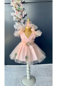 Resim Petite Ponpon Baby Kız Bebek Yenidoğan Mevlüt Elbisesi Bebek Hediyelik Mevlütlük Elbise 