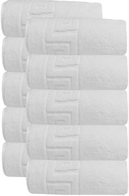 Resim 10 lu Otel Ayak Havlusu Bukle Ayak İzli 50x70 Cm Beyaz 20/2 Ring 250 Gr 