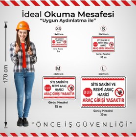 Resim isgtabelam 50x70cm/etiket/Site Sakini Ve Resmi Araç Harici Araç Girişi Yasaktır 