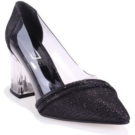 Resim Dagoster Dza07-11153806 Siyah Şeffaf Topuklu Abiye Kadın Ayakkabı Siyah 