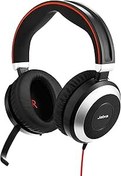 Resim Jabra Evolve 80 UC Stereo Kulak Üstü Kulaklık - Unified Communications Sertifikalı Kulaklık Aktif Gürültü Önleme - USB-C ve 3,5 mm Jak - Siyah 