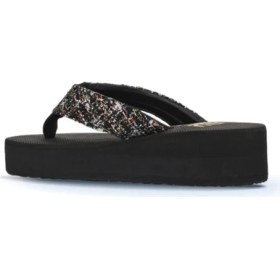 Resim Bueno Shoes Siyah Hasır Kadın Dolgu Topuklu Terlik 26WT190244 26WT190244 