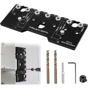 Resim Stellar3 Raf Pimi Şablonu 1/4 Inç Alüminyum Alaşımlı Raf Pimi Kılavuzu Hassas Dolap Montaj Şablonu Şablonu Raf Pimi Delme Şablonu (Yurt Dışından) 