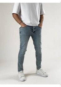 Resim Cocopelli Slim Fit Taşlanmış Mavi Erkek Kot Pantolon Coc2718 Mavi 