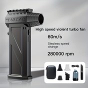 Resim Vakum Temizleyici Set, Her Şeyi Bir Arada Temizlik Ustası Güçlü, Sıkıştırılmış Hava Toz Alma - Mini Üfleme Turbo Fan, Elektrikli Toz Alma - Klavye Temizleme Kiti - Jet Kurutma Üflemeli Makinesi - Araba Kurutucu Hava Üflemesi - PC Toz Alma için, Kar Üfleme, Su Soğutma Fanı 