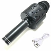 Resim pazariz Profesyonel Bluetoothlu Karaoke Mikrofon - Aux Sdcard - Siyah 