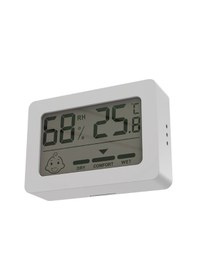 Resim Sones Ev Tipi İç Mekan Mini Smiley Elektronik Sıcaklık Ve Nem Ölçer Standlı Beyaz 
