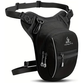 Resim Dashanshop Siyah Çok Cepli Unisex Motosiklet Sırt Çantası Kadın Bacak Çantası Siyah 