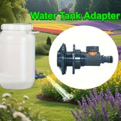 Resim IPC Hızlı Bağlantılı Vana PVC Geniş Çaplı Tank Adaptör Aksesuarları, Su Toplama Kovaları ve IBC Tonerler için, Akvaryumlar & Dış Mekan Kullanımı İçin EU/ABD Standart Bahçe Hortumu Nozullarının Kolay Kurulumu 