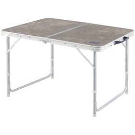 Resim Haegs Portatif Kamp Masası, 3 Yükseklik Ayarlı, Katlanır Piknik Masası, Kolay Taşınabilir Alüminyum Masa - 80x50 - Mermer Desenli Gri 