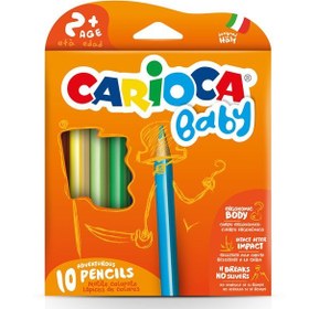 Resim Carioca Yeni - Jumbo Bebek Üçgen Kuru Boya Kalemi 10'Lu STD - STD / STD 