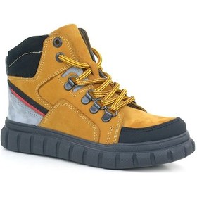 Resim Rakerplus Hakiki Deri Sarı Fermuarlı Erkek Çocuk Bot Sarı 
