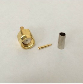 Resim SMA Erkek RG316 RG174 RG188 LMR100 Sıkmalı Crimp Kablo Konnektörü 